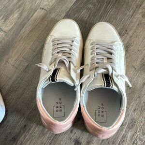 Brand new metallic cream and blush pink Shu shop sneakers
